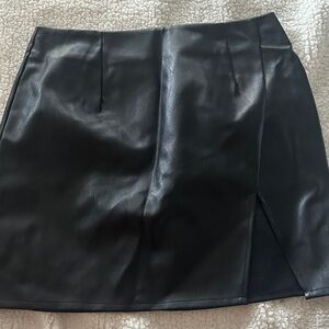 Superdown Sleek Black Mini Skirt